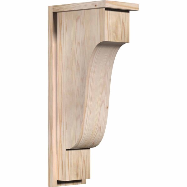 Ekena Millwork Newport Smooth Corbel w/Backplate, Douglas Fir, 7 1/2"W x 12"D x 28"H COR08X12X28NEW01SDF - main